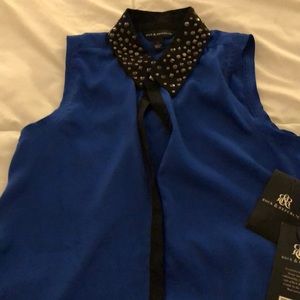 Sleeveless silk top